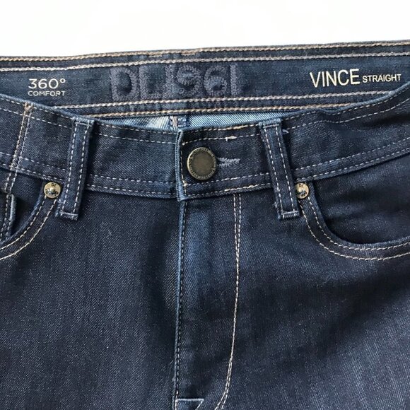 DL1961 Men's Vince Stretch Straight Leg Jean Dark-wash Blue EUC sz 29 X 34 - Picture 5 of 16